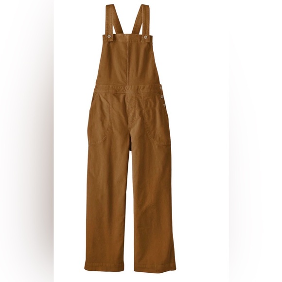 Patagonia Women's Stand Up Cropped Corduroy Overalls Size 8 - Picture 2 of 7